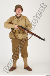 Whole Body Man White Army Uniform Average Standing Clothes photo references